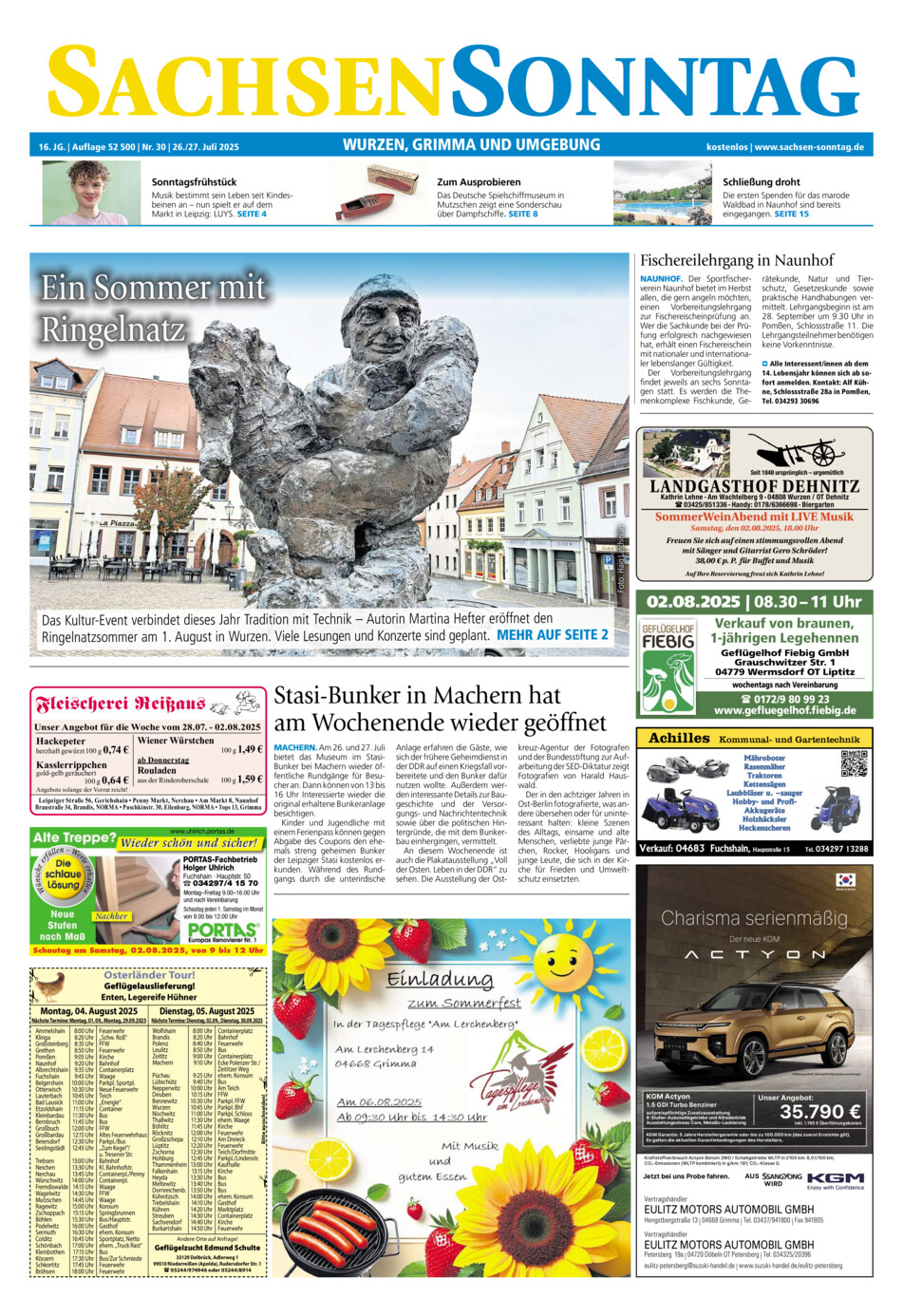 Sachsen-Sonntag Wurzen_Grimma vom Samstag, 26.07.2025