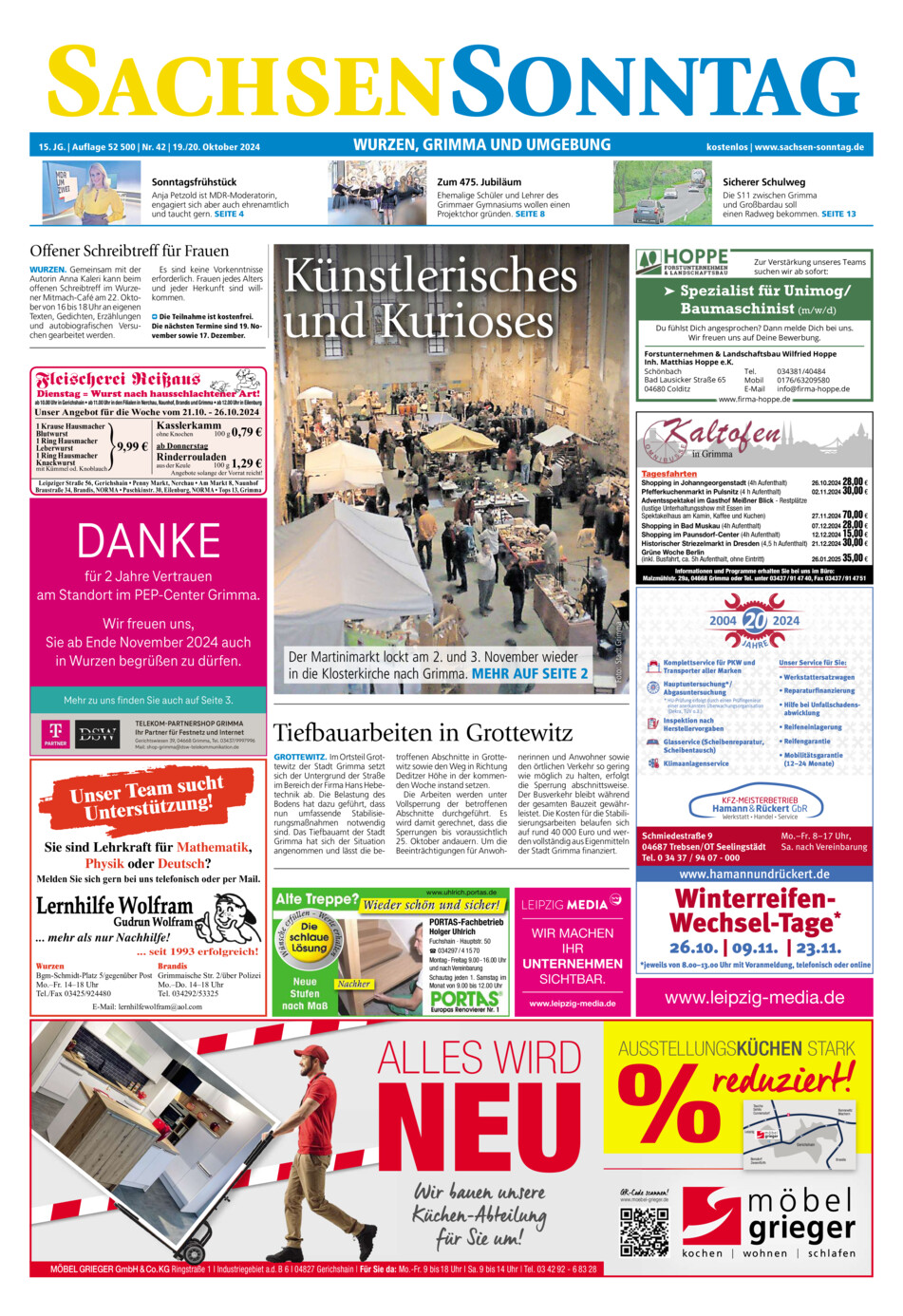 Sachsen-Sonntag Wurzen_Grimma vom Samstag, 19.10.2024