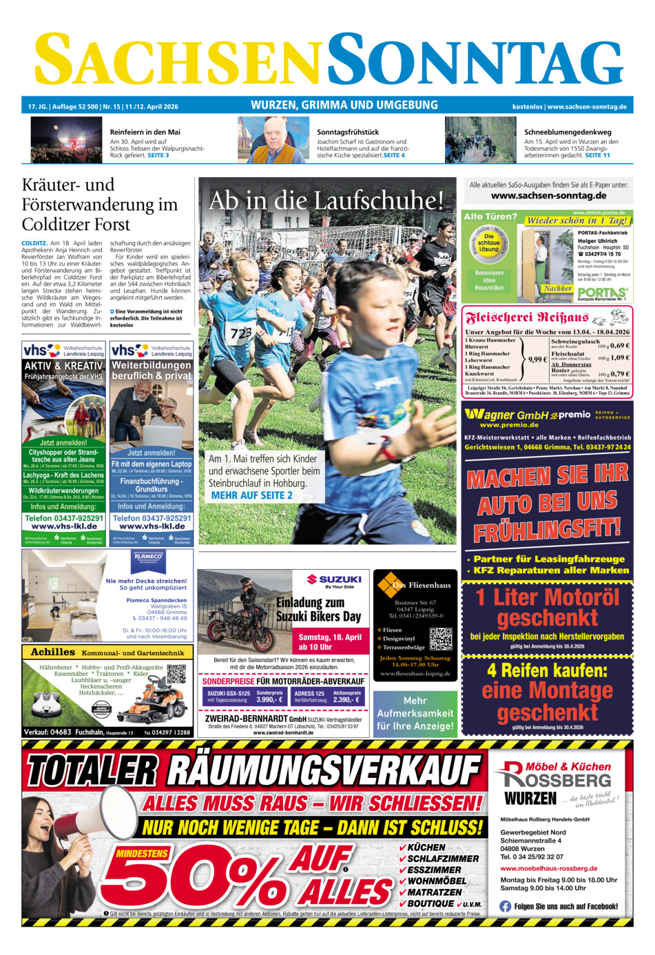 Sachsen-Sonntag Wurzen_Grimma vom Samstag, 11.04.2026