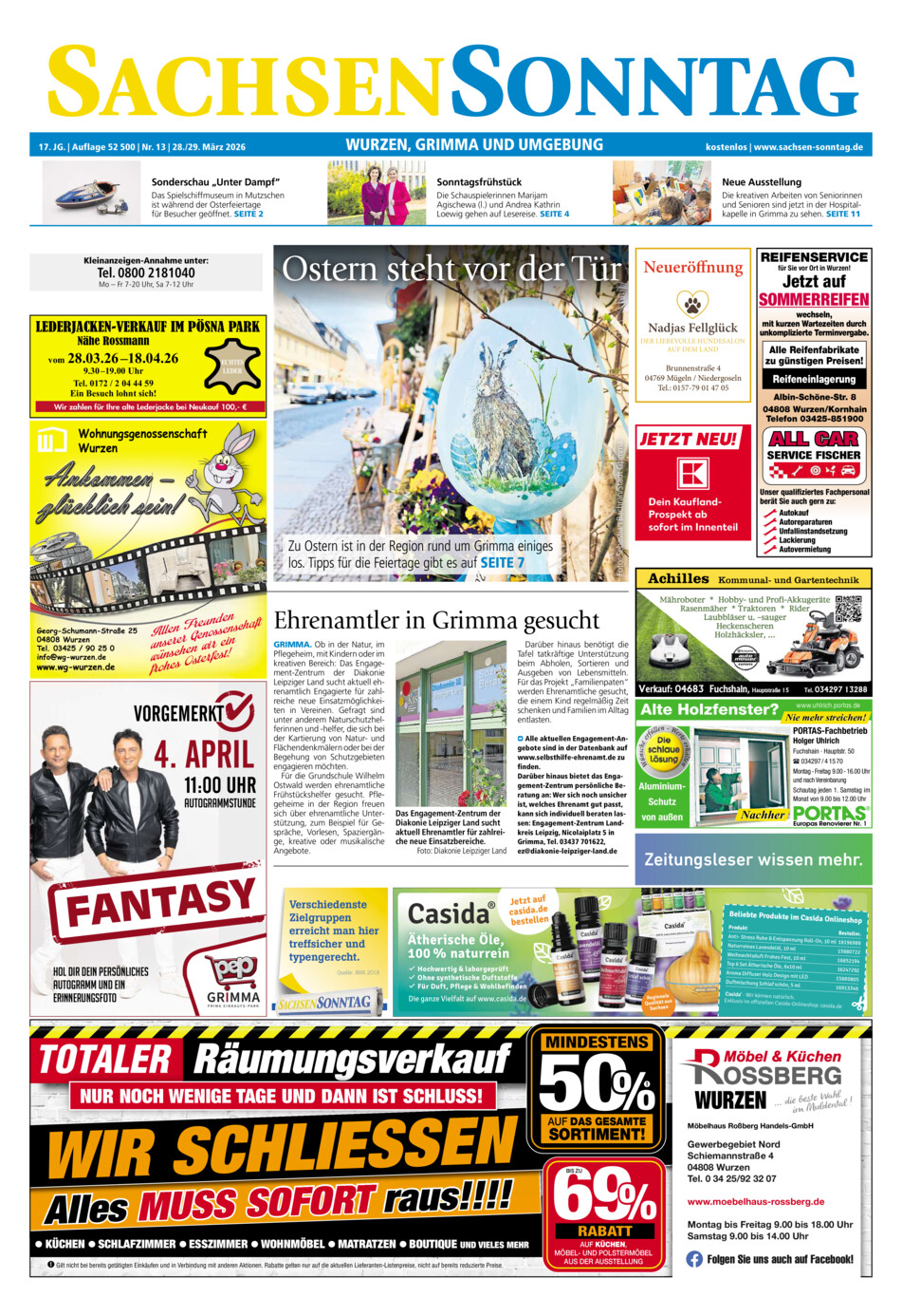 Sachsen-Sonntag Wurzen_Grimma vom Samstag, 28.03.2026