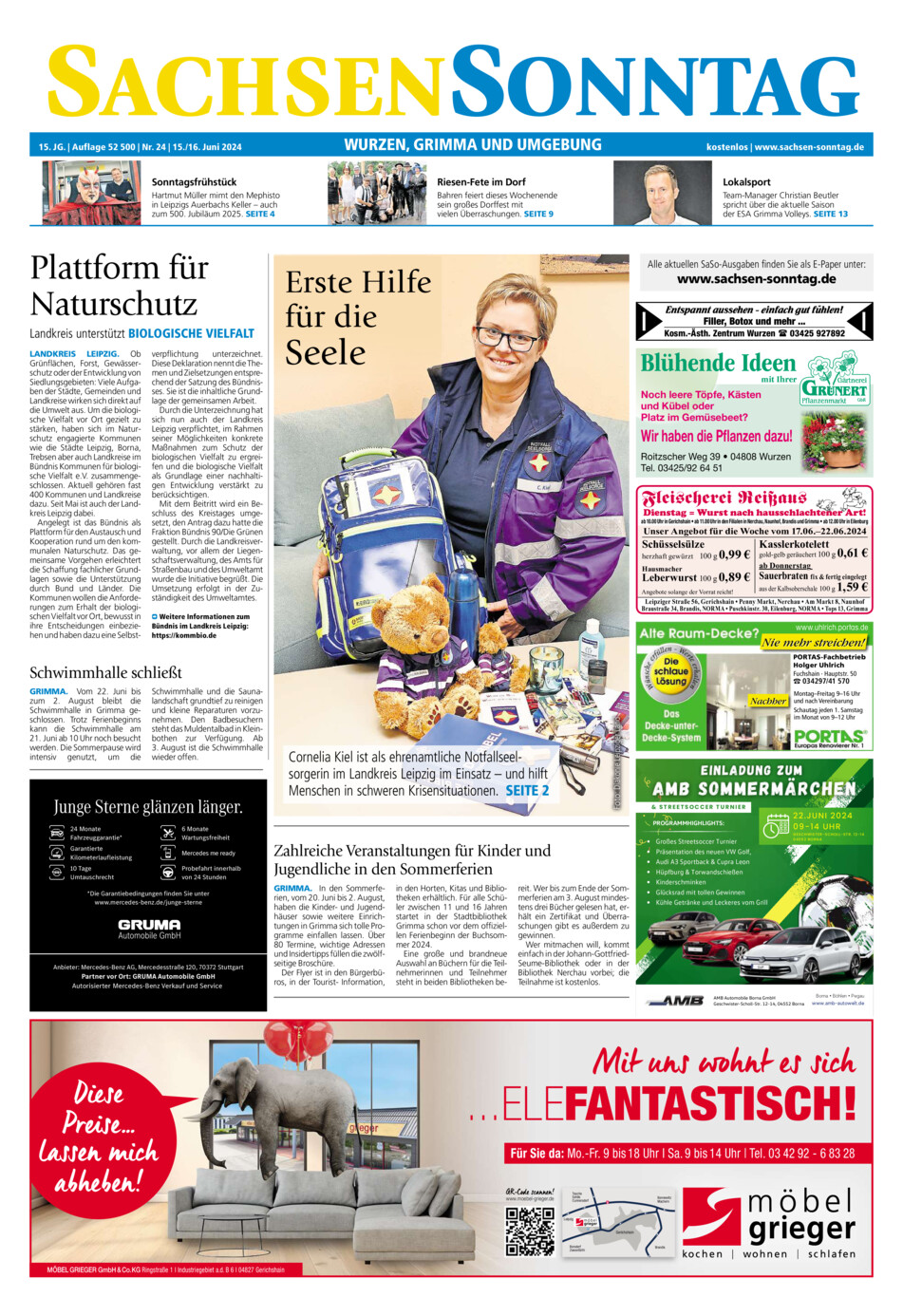 Sachsen-Sonntag Wurzen_Grimma vom Samstag, 15.06.2024