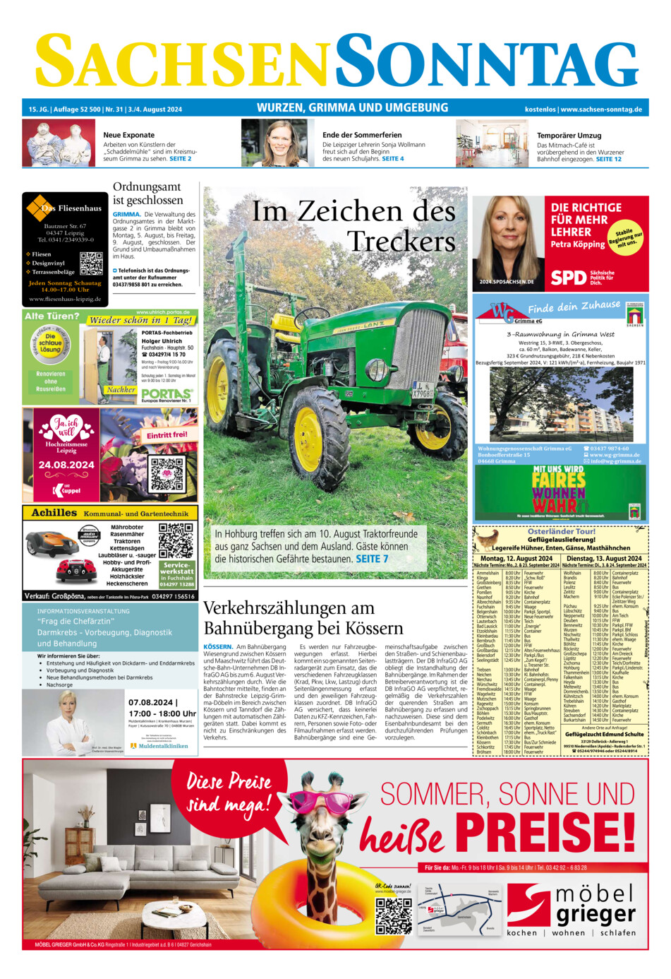 Sachsen-Sonntag Wurzen_Grimma vom Samstag, 03.08.2024