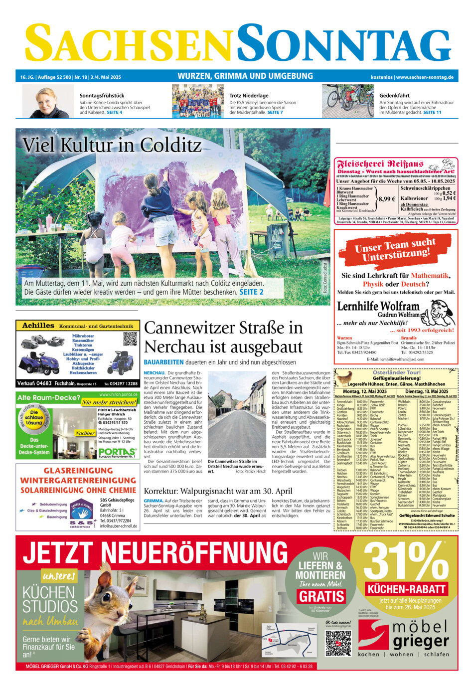 Sachsen-Sonntag Wurzen_Grimma vom Samstag, 03.05.2025