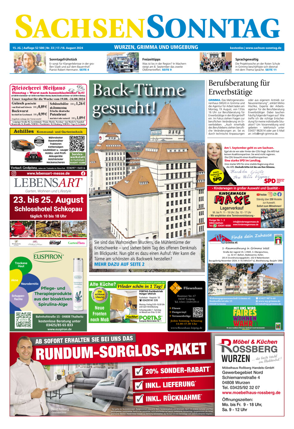 Sachsen-Sonntag Wurzen_Grimma vom Samstag, 17.08.2024