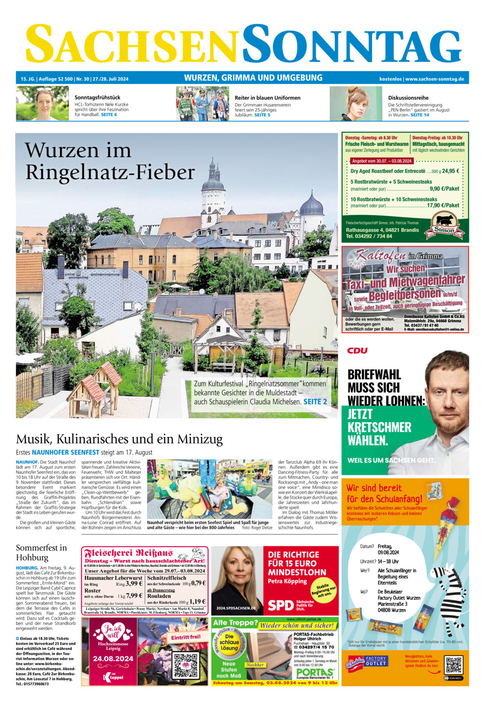 Sachsen-Sonntag Wurzen_Grimma vom Samstag, 27.07.2024