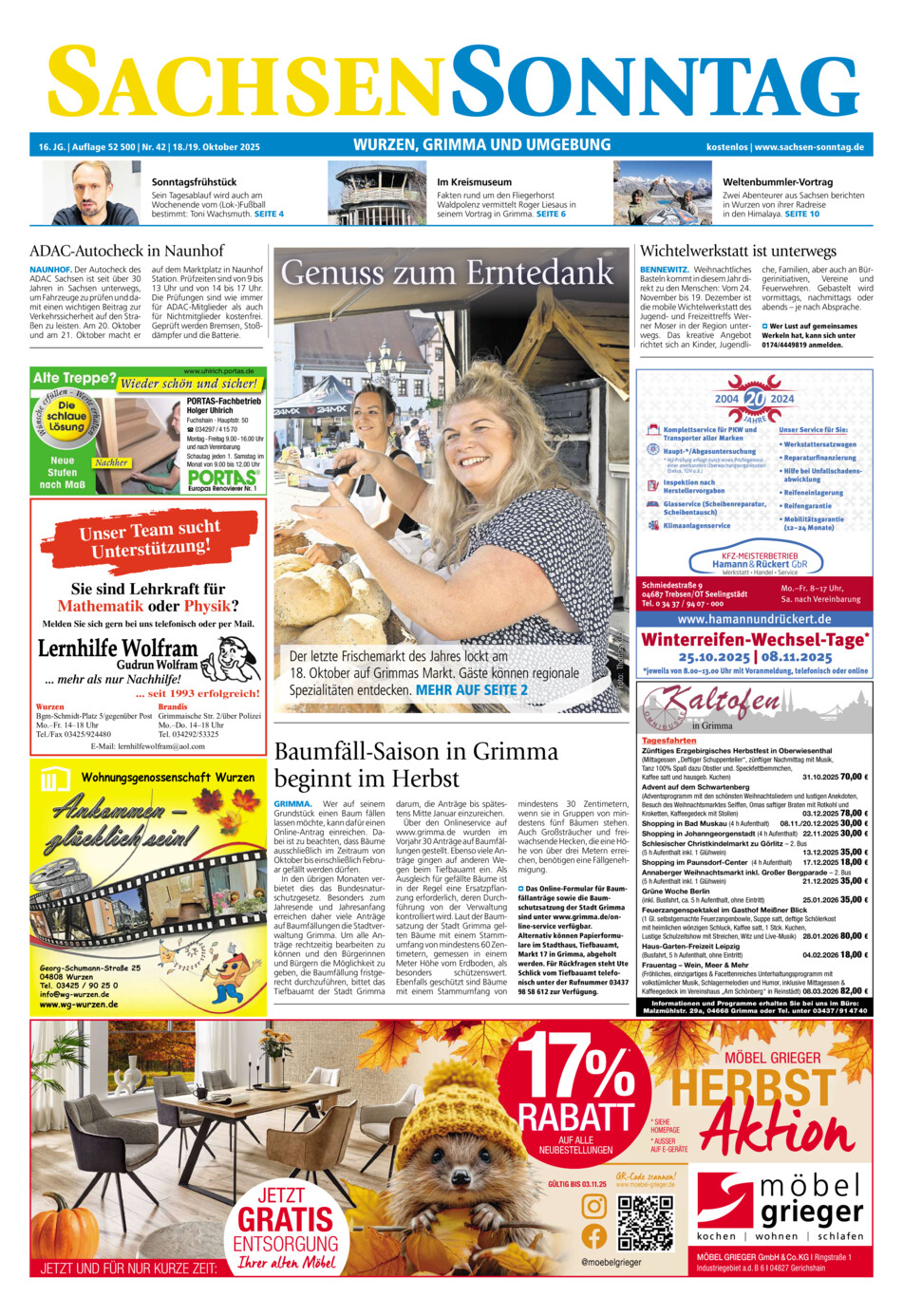 Sachsen-Sonntag Wurzen_Grimma vom Samstag, 18.10.2025