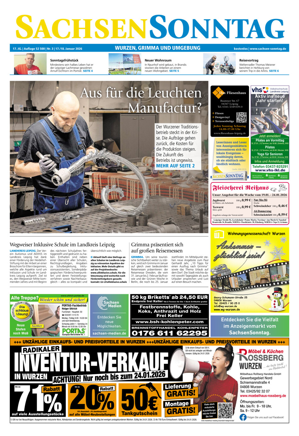 Sachsen-Sonntag Wurzen_Grimma vom Samstag, 17.01.2026
