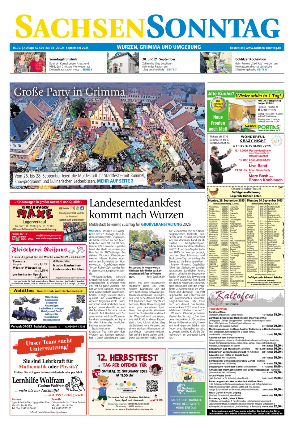 Sachsen-Sonntag Wurzen_Grimma vom Samstag, 20.09.2025