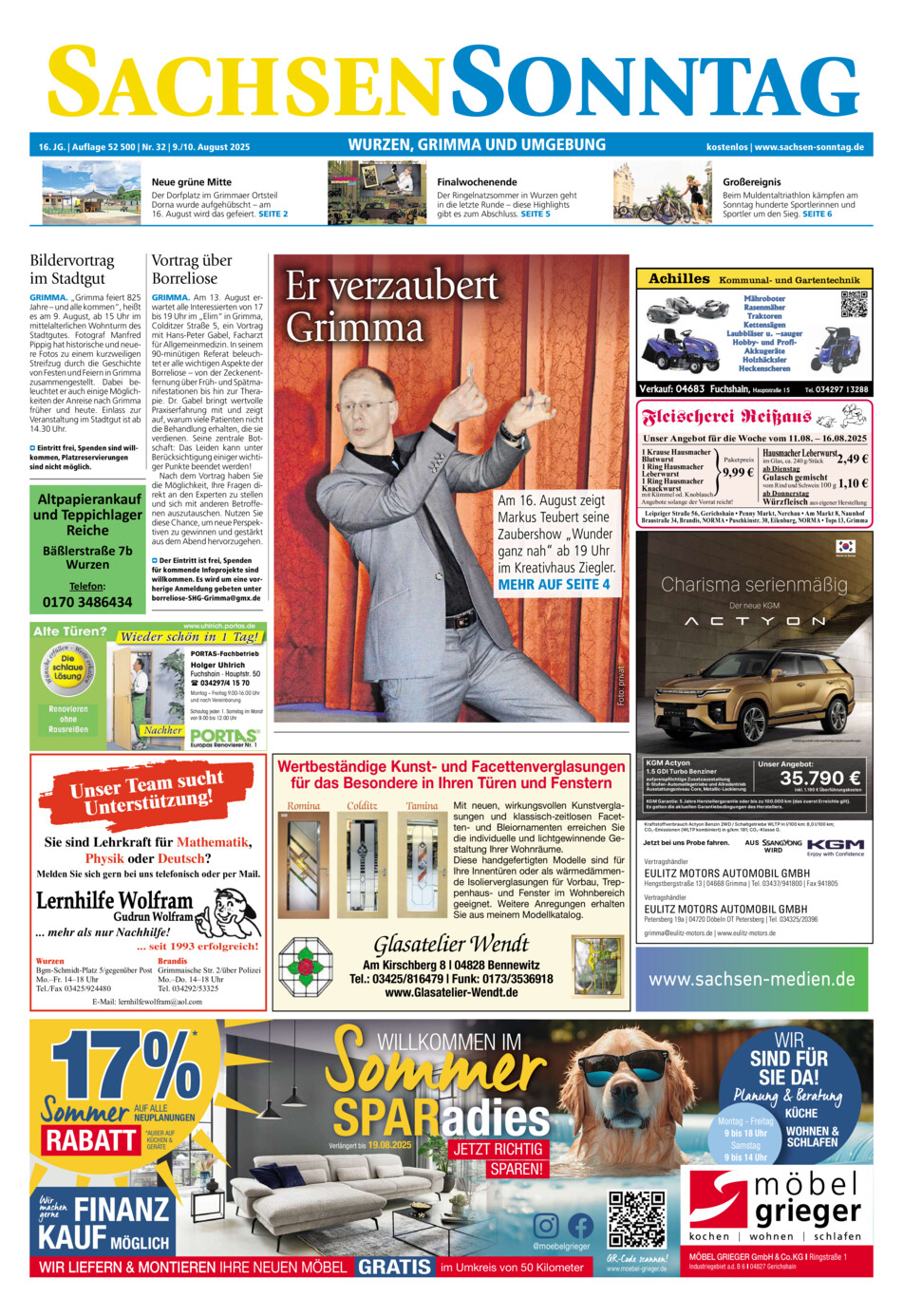 Sachsen-Sonntag Wurzen_Grimma vom Samstag, 09.08.2025