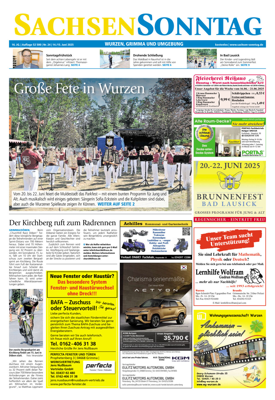 Sachsen-Sonntag Wurzen_Grimma vom Samstag, 14.06.2025