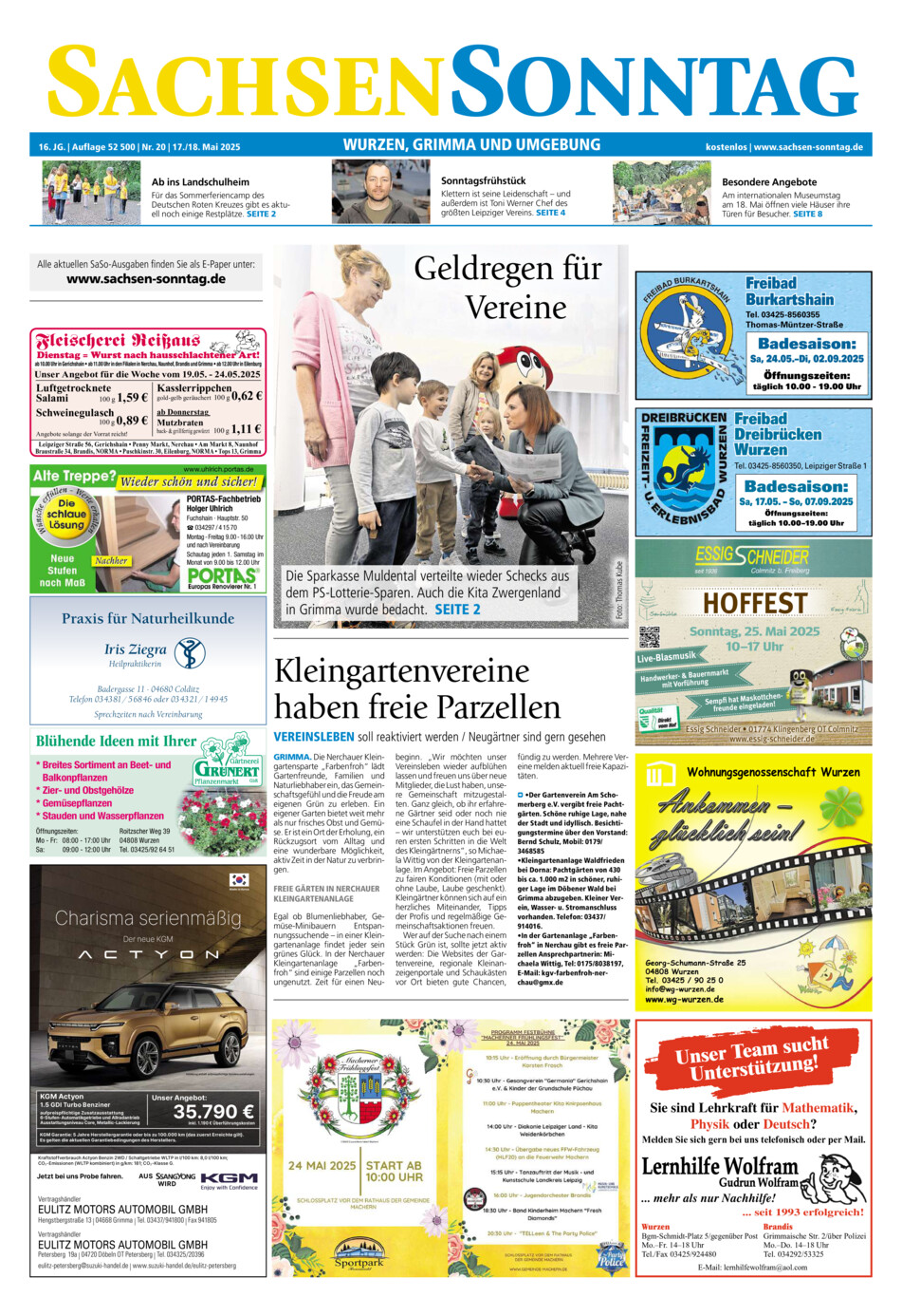 Sachsen-Sonntag Wurzen_Grimma vom Samstag, 17.05.2025