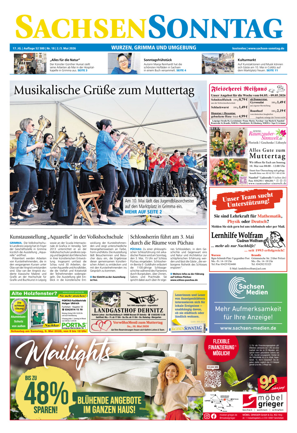 Sachsen-Sonntag Wurzen_Grimma vom Samstag, 02.05.2026
