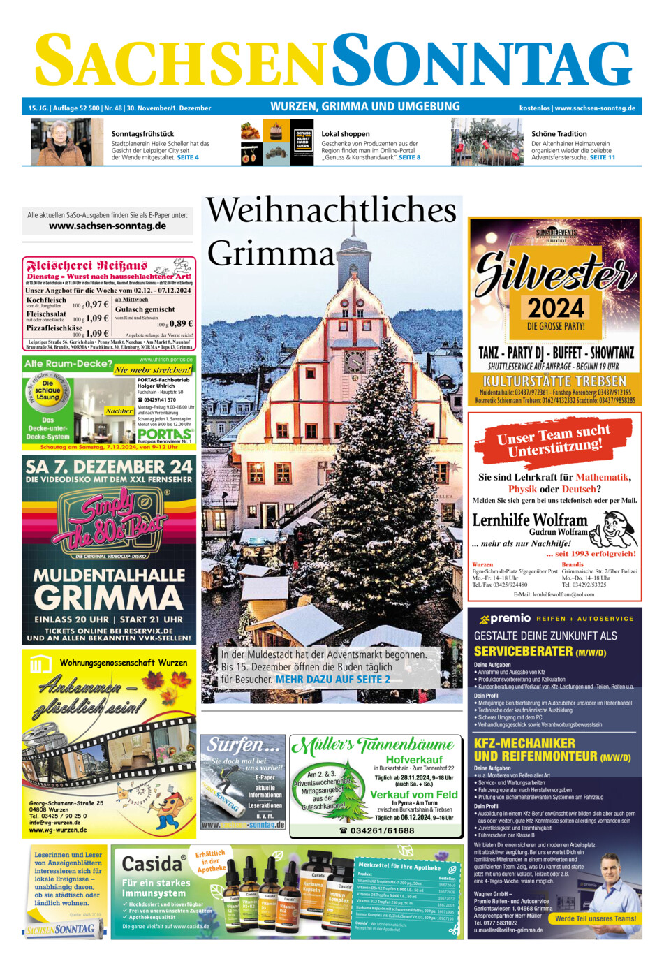 Sachsen-Sonntag Wurzen_Grimma vom Samstag, 30.11.2024