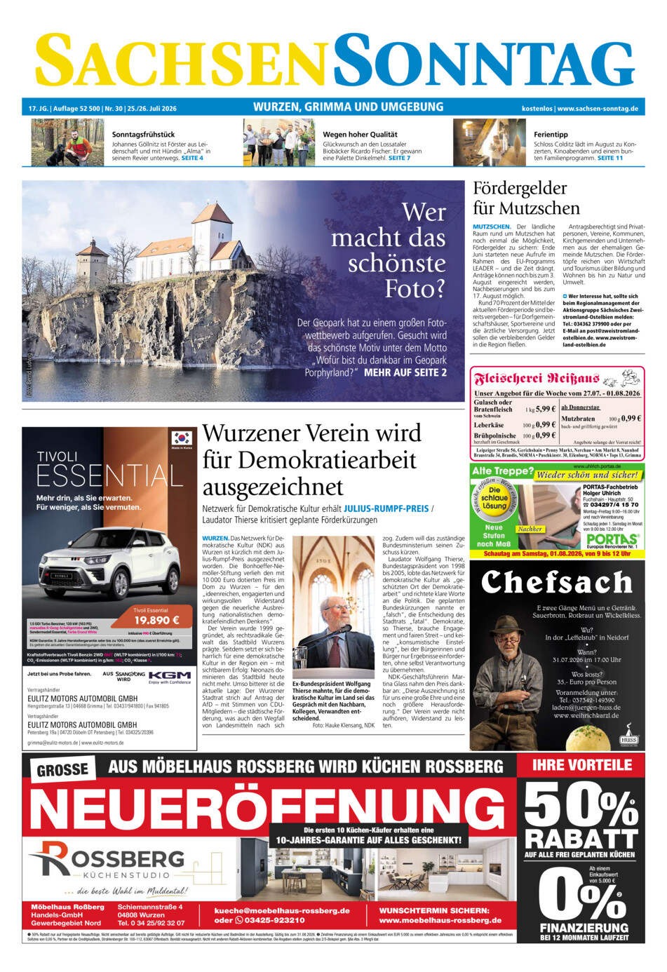 Sachsen-Sonntag Wurzen_Grimma vom Samstag, 25.07.2026