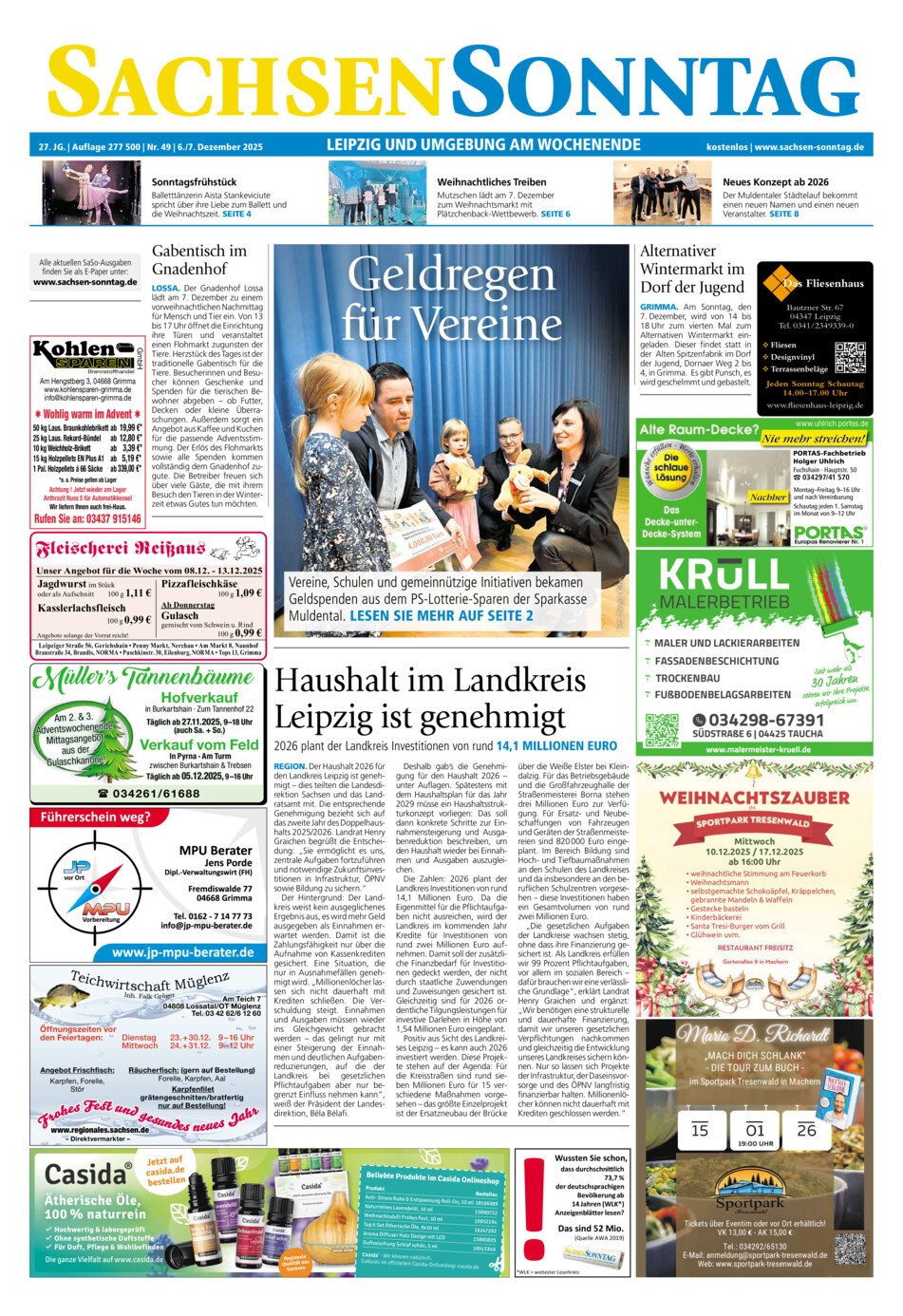 Sachsen-Sonntag Wurzen_Grimma vom Samstag, 06.12.2025