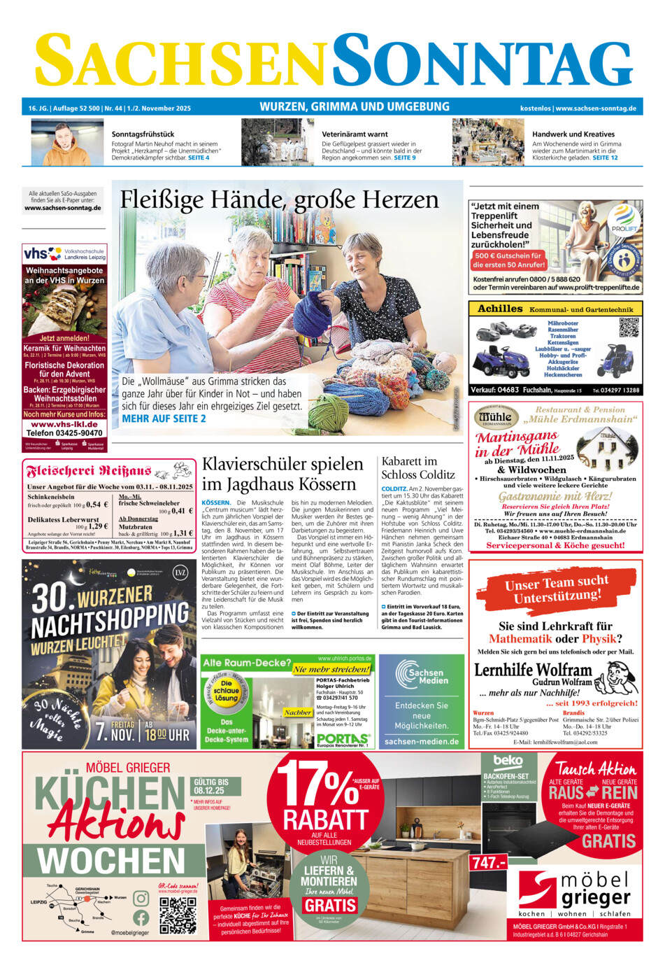 Sachsen-Sonntag Wurzen_Grimma vom Samstag, 01.11.2025