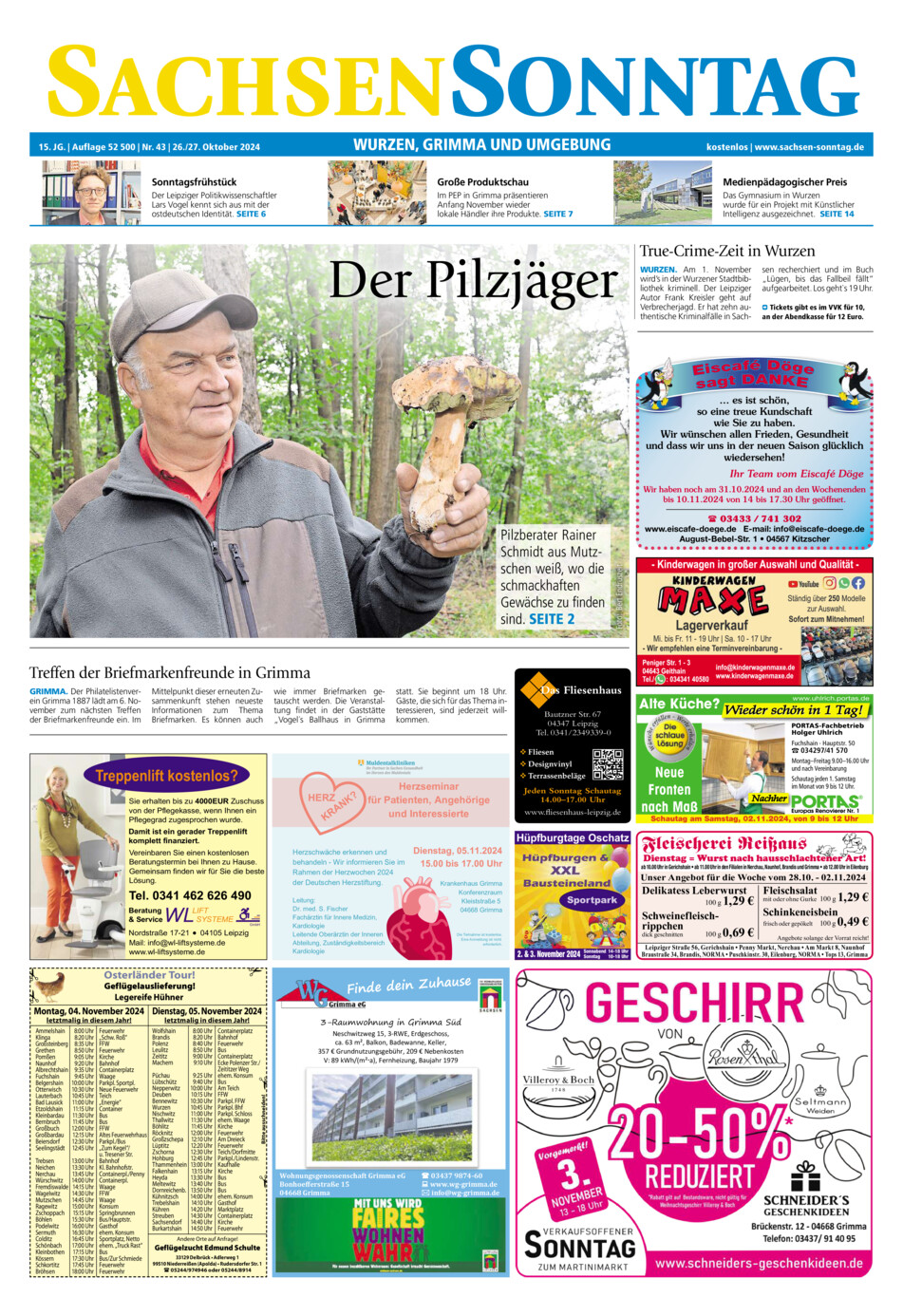 Sachsen-Sonntag Wurzen_Grimma vom Samstag, 26.10.2024