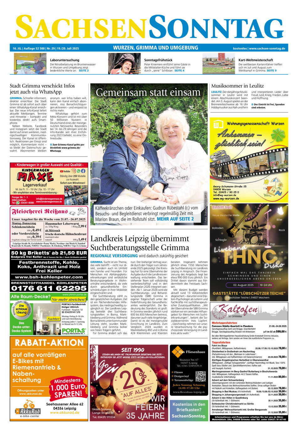 Sachsen-Sonntag Wurzen_Grimma vom Samstag, 19.07.2025