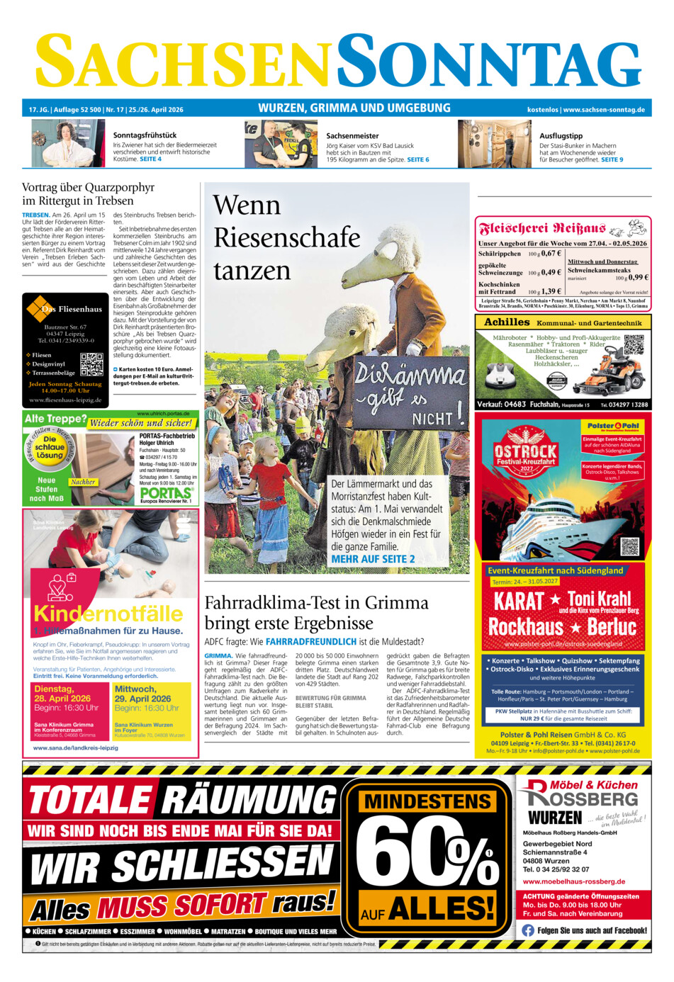 Sachsen-Sonntag Wurzen_Grimma vom Samstag, 25.04.2026