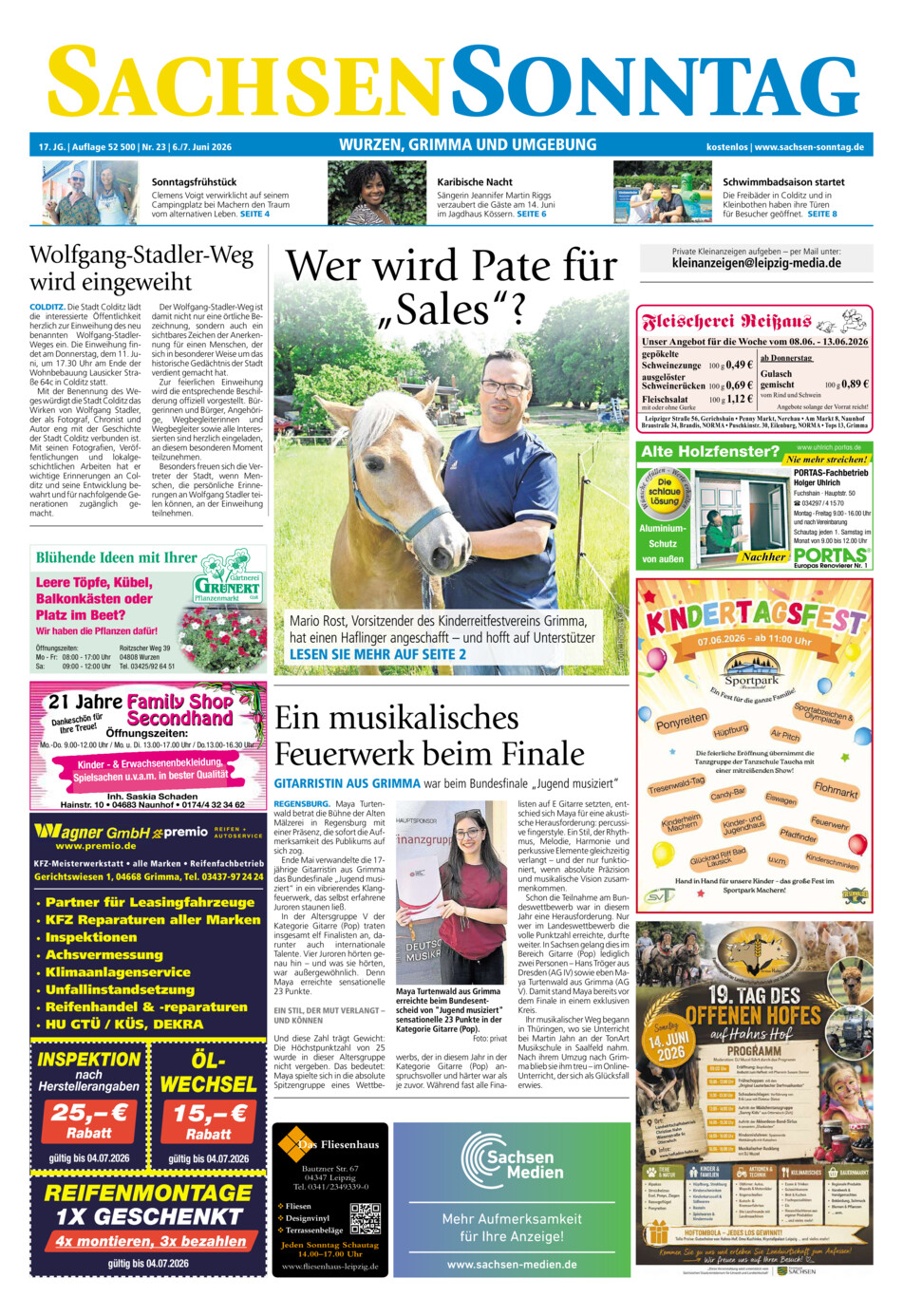 Sachsen-Sonntag Wurzen_Grimma vom Samstag, 06.06.2026