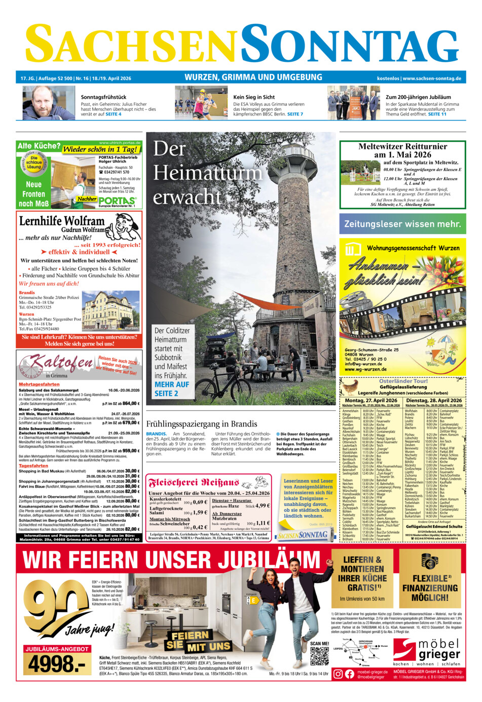 Sachsen-Sonntag Wurzen_Grimma vom Samstag, 18.04.2026