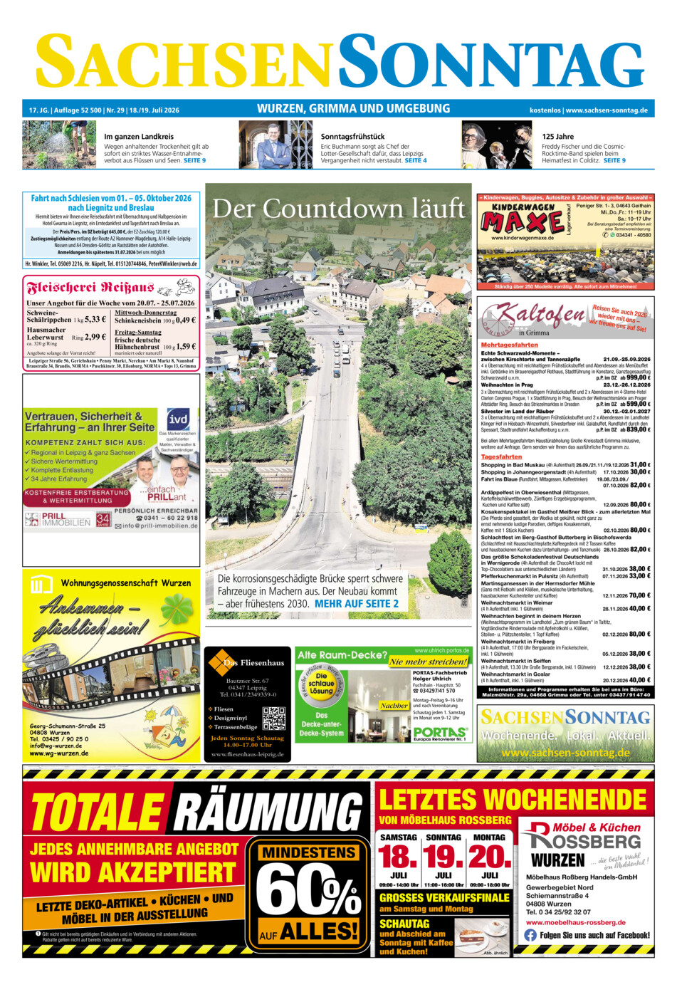 Sachsen-Sonntag Wurzen_Grimma vom Samstag, 18.07.2026