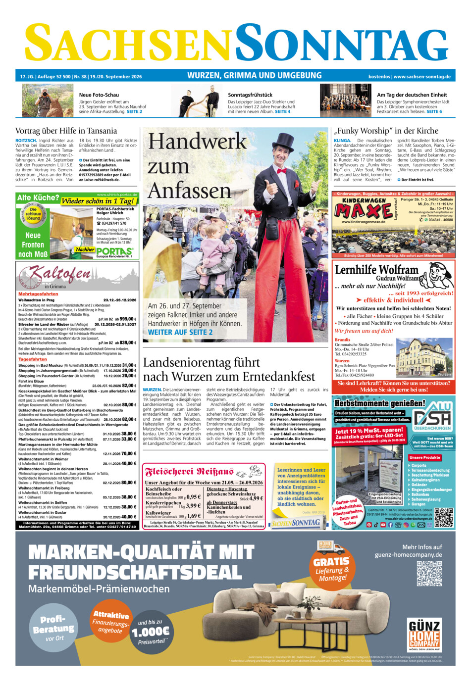 Sachsen-Sonntag Wurzen_Grimma vom Samstag, 19.09.2026