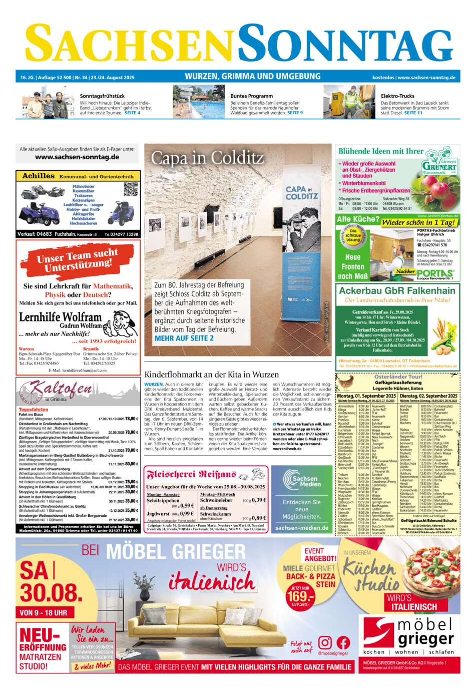 Sachsen-Sonntag Wurzen_Grimma vom Samstag, 23.08.2025