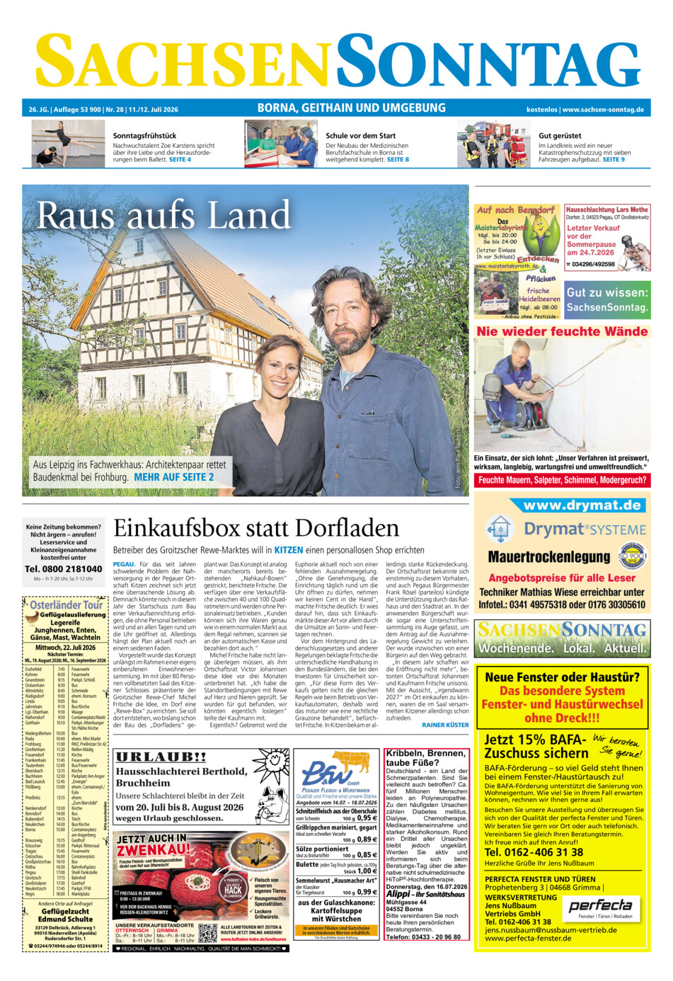 Sachsen-Sonntag Borna_Geithain vom Samstag, 11.07.2026