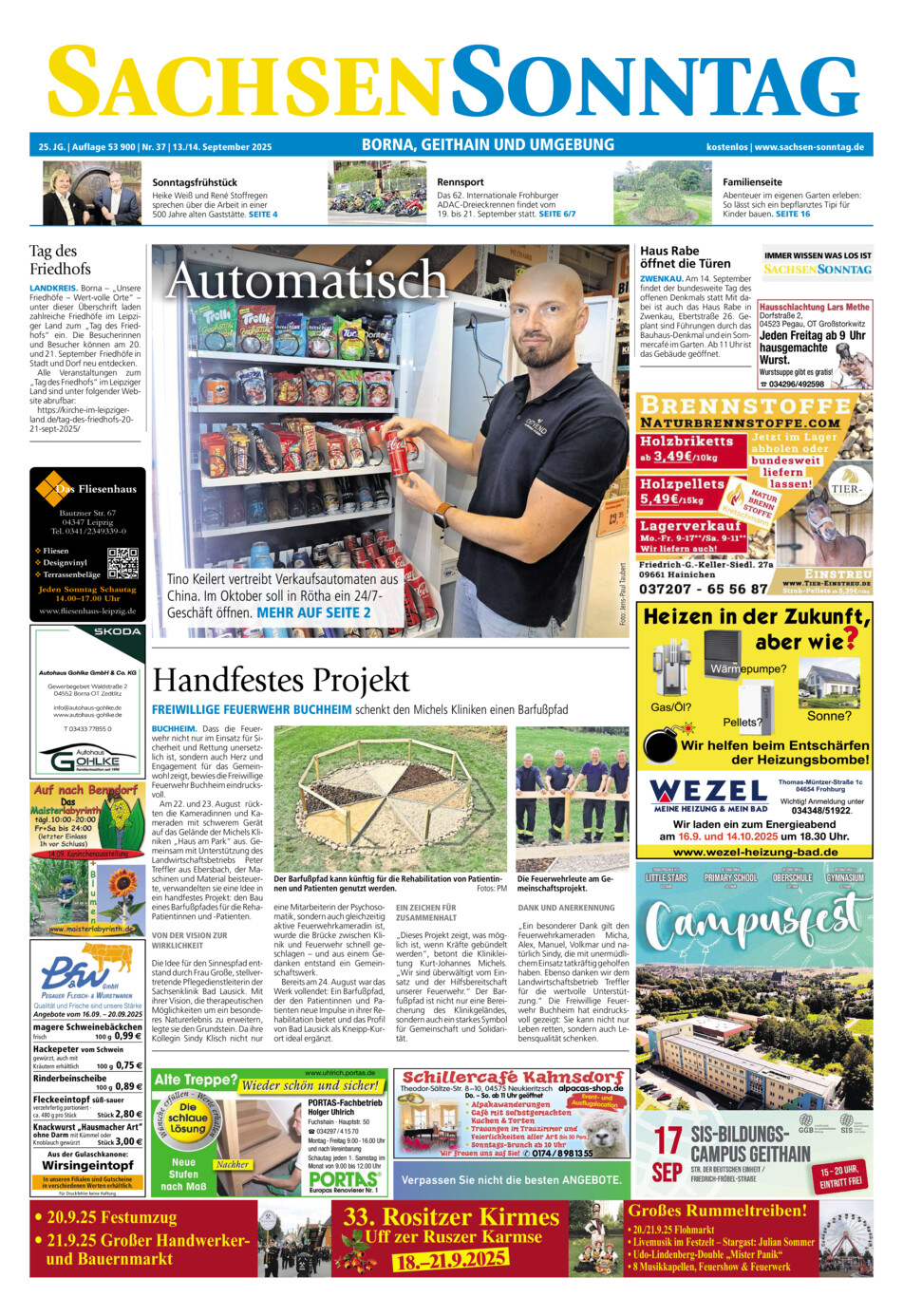 Sachsen-Sonntag Borna_Geithain vom Samstag, 13.09.2025