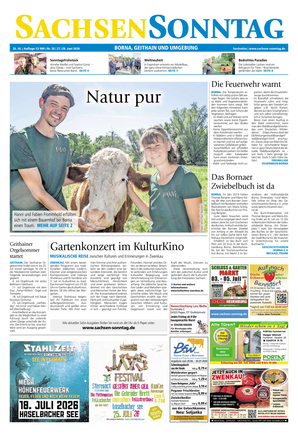 Sachsen-Sonntag Borna_Geithain vom Samstag, 27.06.2026