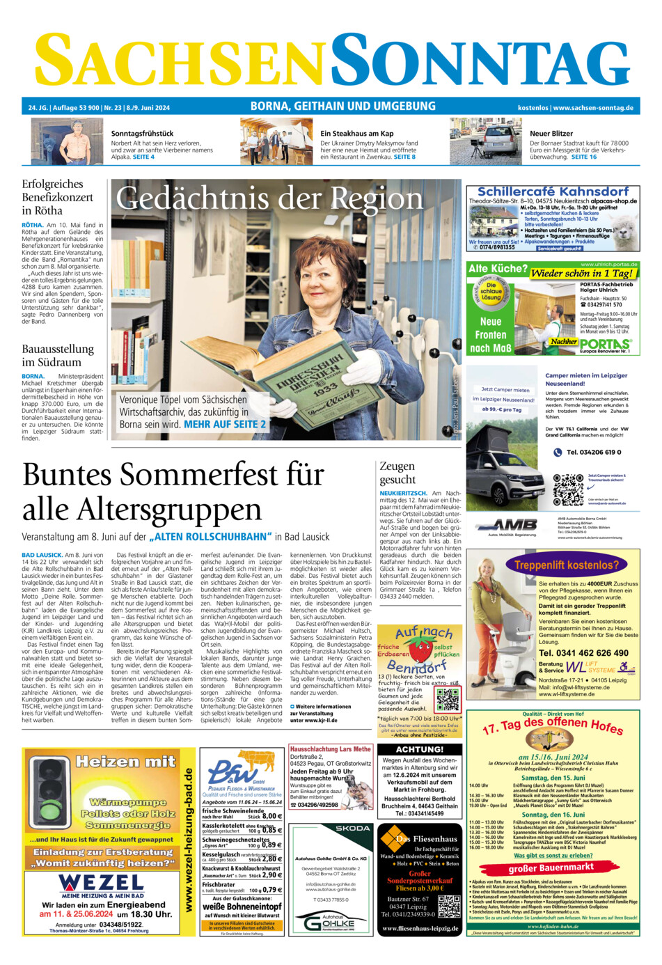Sachsen-Sonntag Borna_Geithain vom Samstag, 08.06.2024