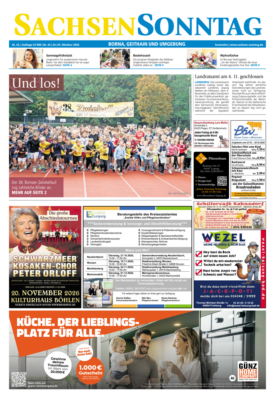 Sachsen-Sonntag Borna_Geithain vom Samstag, 24.10.2026