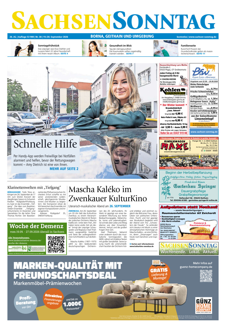 Sachsen-Sonntag Borna_Geithain vom Samstag, 19.09.2026
