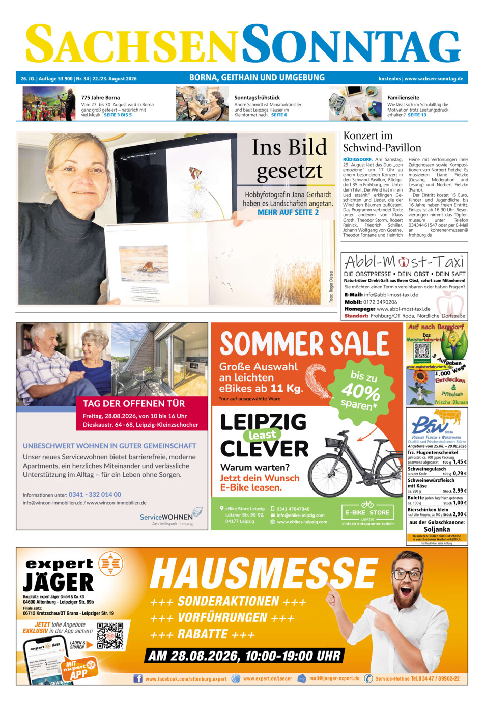 Sachsen-Sonntag Borna_Geithain vom Samstag, 22.08.2026