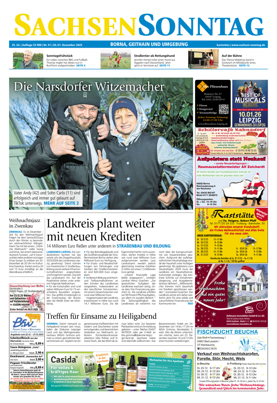 Sachsen-Sonntag Borna_Geithain vom Samstag, 20.12.2025