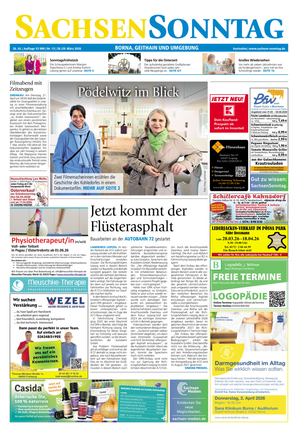 Sachsen-Sonntag Borna_Geithain vom Samstag, 28.03.2026