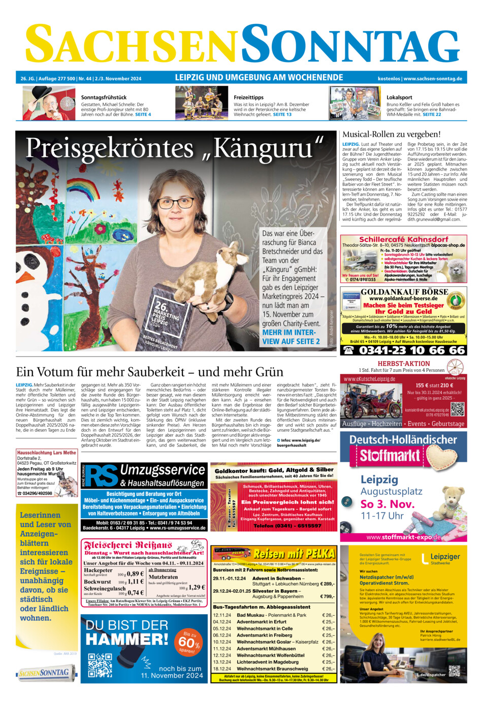 Sachsen-Sonntag Leipzig vom Samstag, 02.11.2024