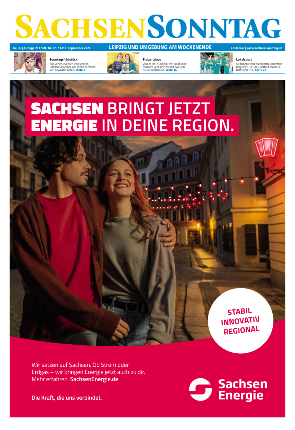 Sachsen-Sonntag Leipzig vom Samstag, 14.09.2024