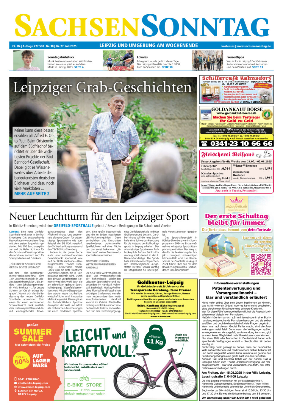 Sachsen-Sonntag Leipzig vom Samstag, 26.07.2025