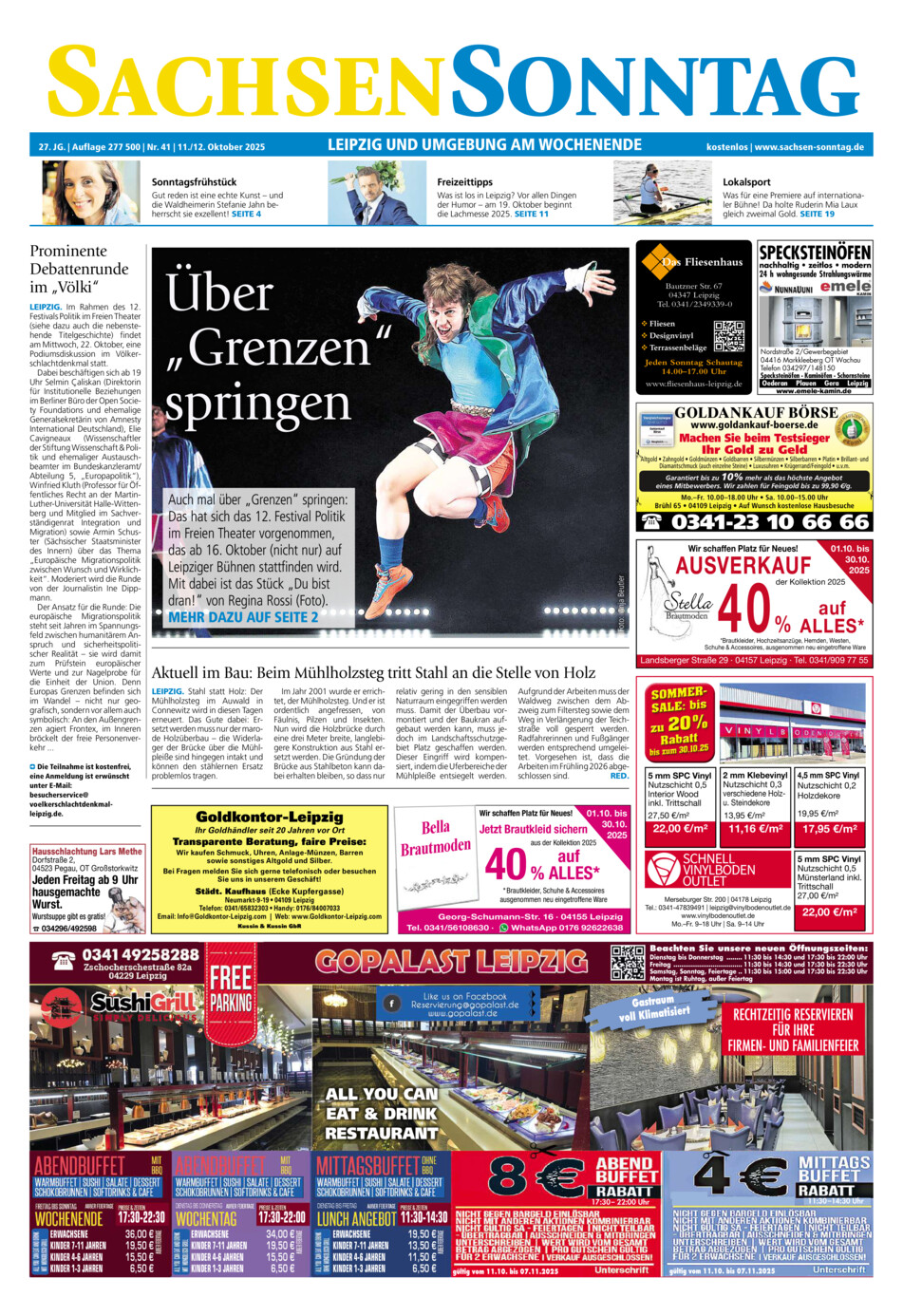 Sachsen-Sonntag Leipzig vom Samstag, 11.10.2025