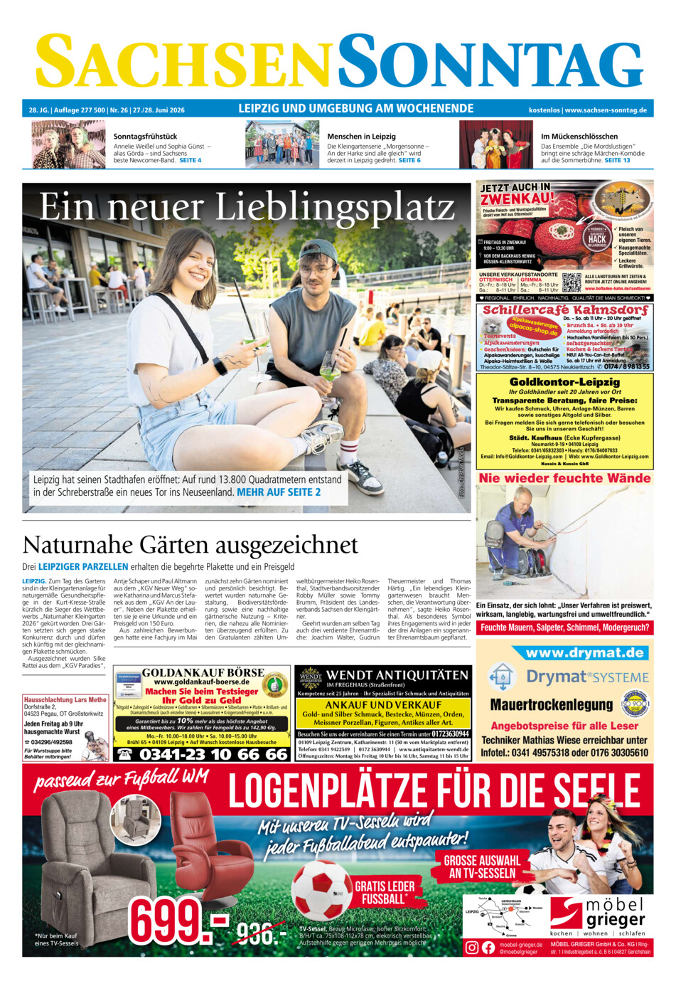 Sachsen-Sonntag Leipzig vom Samstag, 27.06.2026