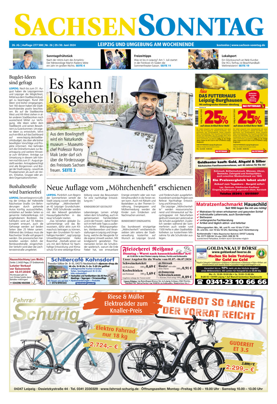 Sachsen-Sonntag Leipzig vom Samstag, 29.06.2024