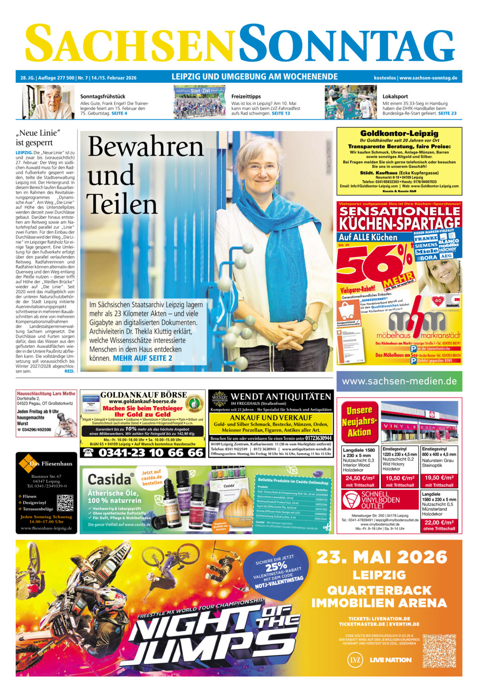 Sachsen-Sonntag Leipzig vom Samstag, 14.02.2026