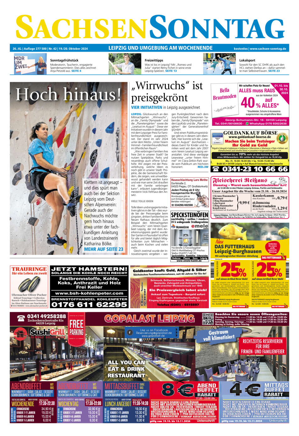 Sachsen-Sonntag Leipzig vom Samstag, 19.10.2024