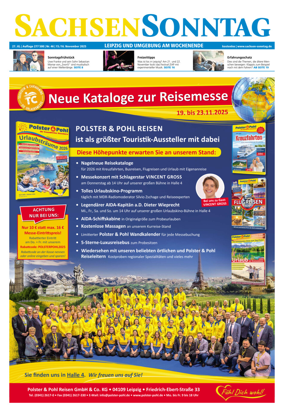 Sachsen-Sonntag Leipzig vom Samstag, 15.11.2025