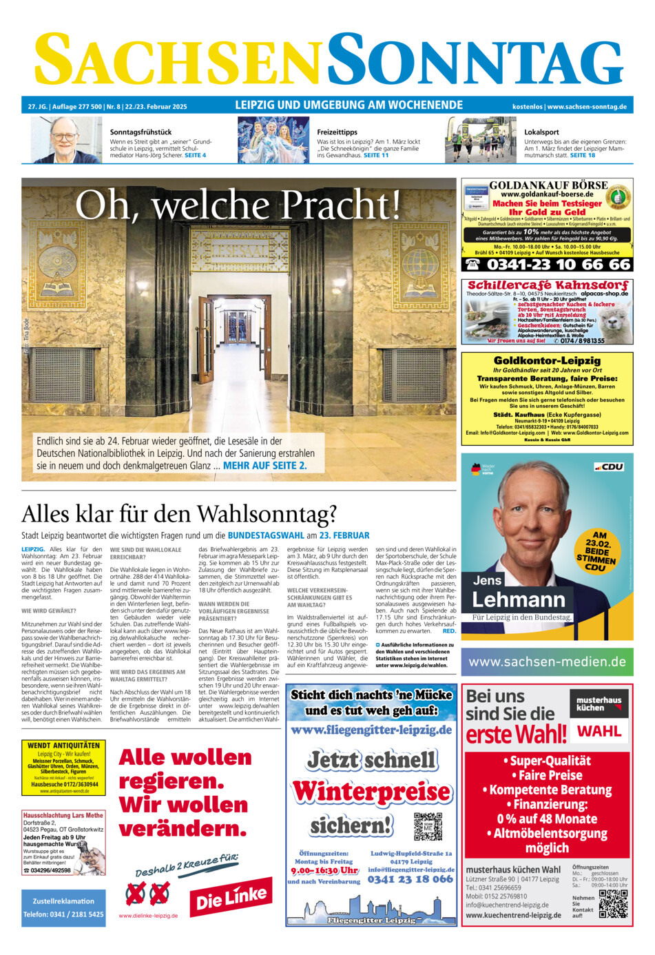 Sachsen-Sonntag Leipzig vom Samstag, 22.02.2025