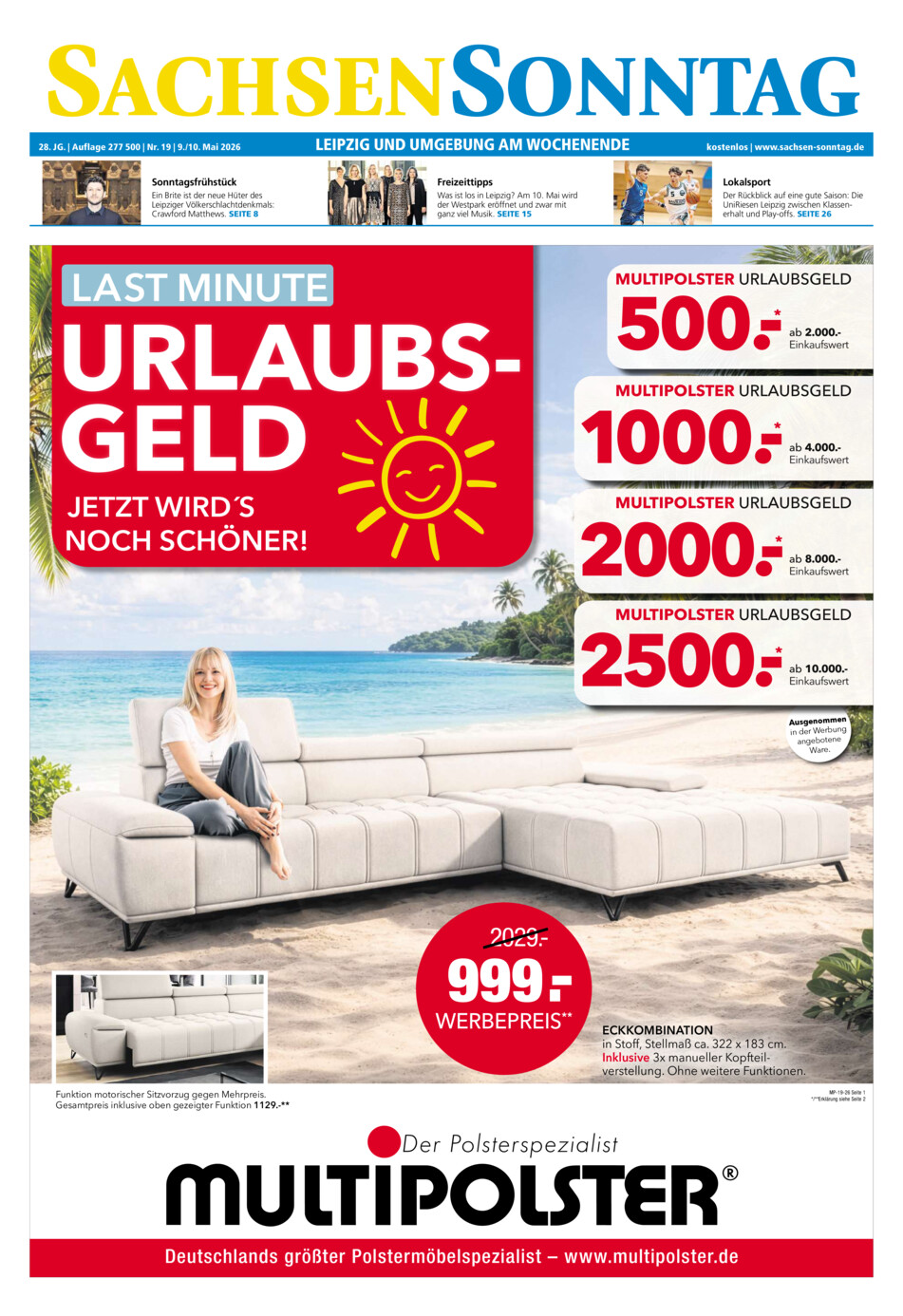 Sachsen-Sonntag Leipzig vom Samstag, 09.05.2026