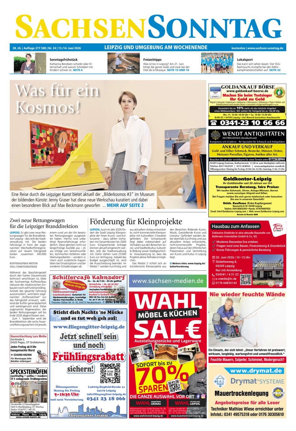 Sachsen-Sonntag Leipzig vom Samstag, 13.06.2026