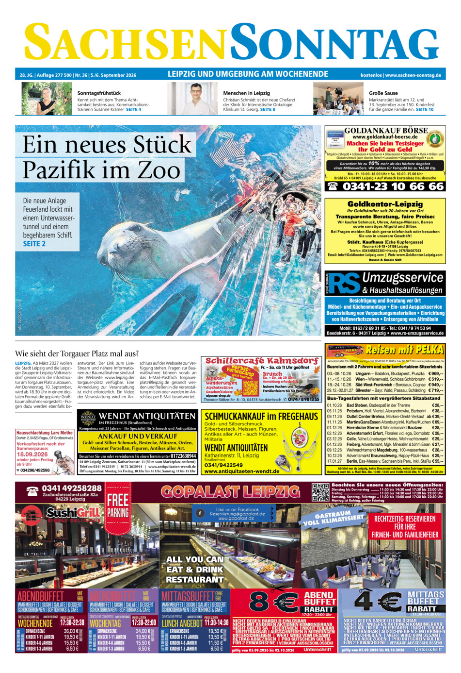 Sachsen-Sonntag Leipzig vom Samstag, 05.09.2026